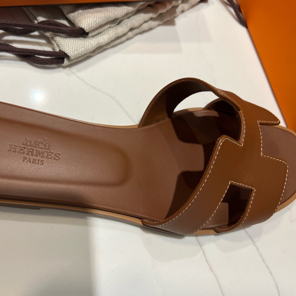 Hermes Oran Sandal Tan